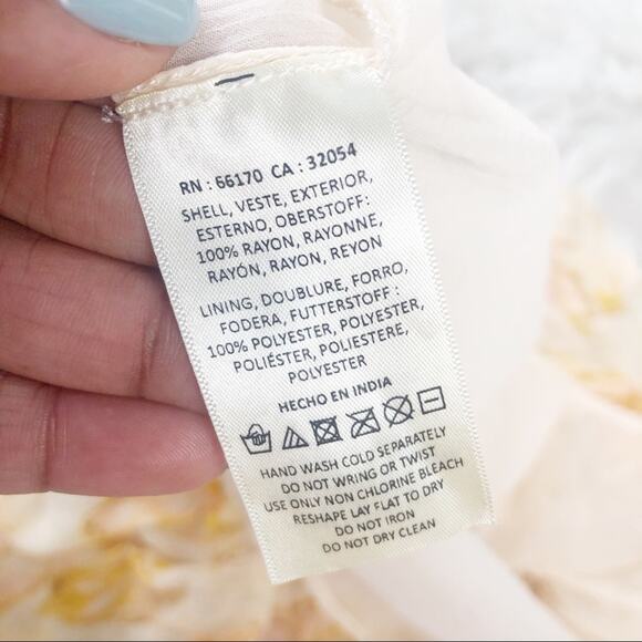 🆕 Anthropologie Womens Yellow HD in Paris Joselyn‎ Cami Sleveless Tank Medium - Picture 5 of 5